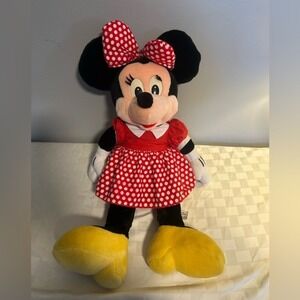 Minnie Mouse Plush 25" Disneyland Walt Disney World  Vintage BIG Polka Dot Dress